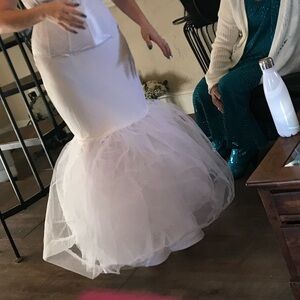 White trumpet slip for wedding dress (trumpet or mermaid dress)